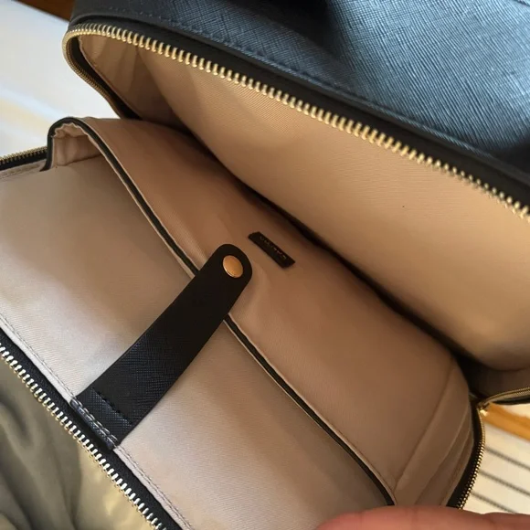 CALPAK Kaya Laptop Backpack in Black with Gold Accents - Picture 9 of 9